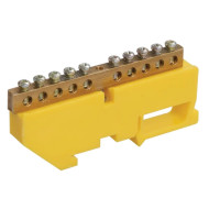 Шина PE "земля" на DIN-изол. ШНИ-6х9-10-Д-Ж IEK YNN10-69-10D-K05