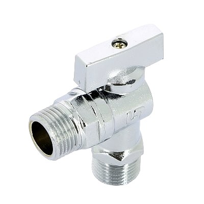 Кран Uni-Fitt Н 1/2" х 3/4" для подключения стиральных / посудомоечных машин, никелированный