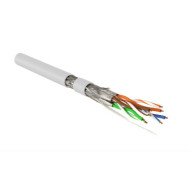 Кабель витая пара Hyperline SFTP4-C7-S23-IN-LSZH-WH-500 (500 м) одножильный (solid), LSZH (нг(А)-HF), белый
