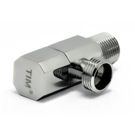 Кран TIM для подкл. с/т приборов TIM 1/2" - 1/2", хром. квадратный