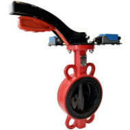 Дисковый поворотный затвор Reon RSV81RED 40 с алюминиевой рукояткой с концевыми выключателями