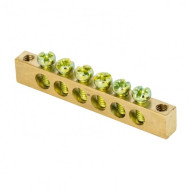 Шина PEN EKF "ноль-земля" (6х9мм) 6 отверстий латунь крепеж по краям PROxima