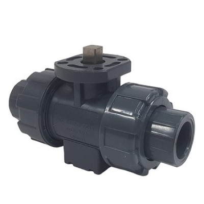 Двухходовой шаровой кран полипропиленовый TECHNO 3025T-PP