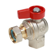 Кран шаровой 1/2"F x 1/2"гайка, угловой c вн. резьбой для котлов и счетчиков Giacomini