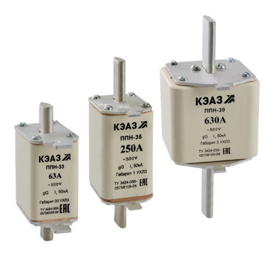 Вставка плавкая КЭАЗ ППН 33 80А X0 габарит 00 УХЛ3