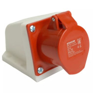 Силовой разъем Stekker RST 3P+PE с крышкой красный RST16-113-44