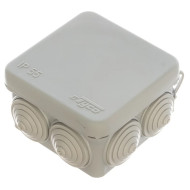 Коробка распределительная Ruvinil ОП 70х70х40мм 7 вводов IP55 серый