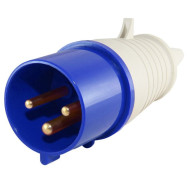 Вилка TDM 023 2Р+РЕ 32А 220В IP44