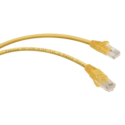 Патч-корд Rj-45 Cabeus PC-UTP-RJ45-Cat.6-1.5m-YL кат.6 1.5 метра желтый