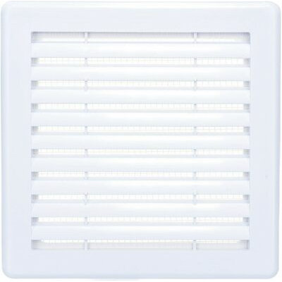 Решетка вентиляционная разъемная с моск.сеткой, накл.жалюзи SANTREK AIR Э1818Р (180х180)