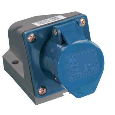 Розетка стационарная IEK ССИ-123 32А 220В 2P+PЕ IP44