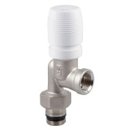 Вентиль осевой SR Rubinetterie ручной регулировки, преобразуемый в термостатический 1/2", никель