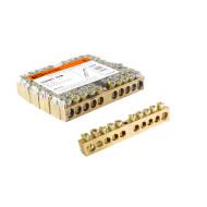 Шина TDM ELECTRIC "N" нулевая 6х9мм 10/1 (10 групп/крепеж по центру)