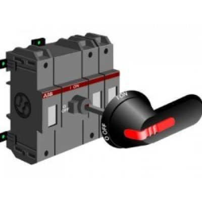 Рубильник ABB OT 160E3 3п 160A в комплекте с ручкой OHB65J6 и переходником 210мм OXP6x210