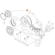 Шаровый шарнир подвижной челюсти 78985 на гидроножницы Delta SH310R (аналог)