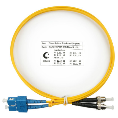 Оптический патч-корд SC-ST Cabeus FOP(d)-9-SC-ST-1m 9/125 1 метр