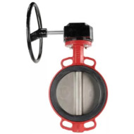 Затвор чугунный поворотный межфланцевый ABRA-BUV-VF866D400G Ру16 с редуктором