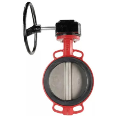 Затвор чугунный поворотный межфланцевый ABRA-BUV-VF866D400G Ру16 с редуктором