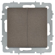 BRITE Выключатель 2-клавишный перекрестный 10А ВС10-2-3-БрТБ темная бронза IEK