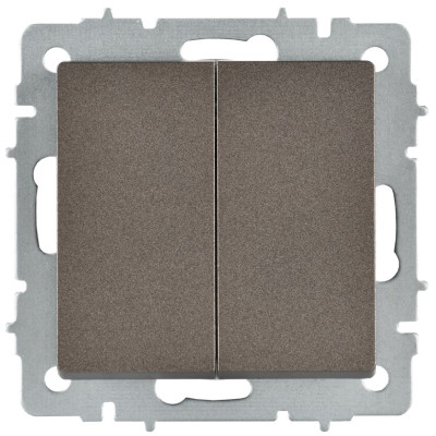 BRITE Выключатель 2-клавишный перекрестный 10А ВС10-2-3-БрТБ темная бронза IEK