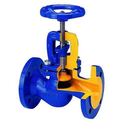 Вентиль запорный сальниковый Zetkama 215A-040-C-00, DN040, PN16, корпус - чугун GJL-250 (GG25), Ф/Ф, штурвал