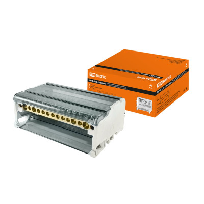 Модульный распределительный блок на DIN-рейку TDM ELECTRIC МРБ-125 4П 125А 4х15