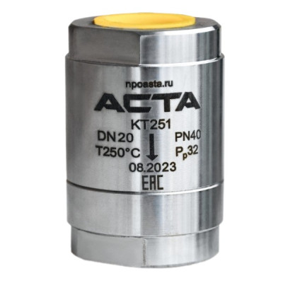 Конденсатоотводчик термостатический ТЕРМОКОН АСТА-КТ251-40-250-025 р/р G1" PN40 Тмакс=250°С