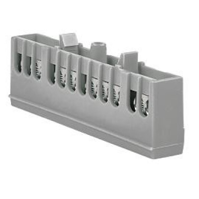 Шина "L" EKF 12 отверстий 6х9 мм на DIN-рейку изолированный корпус (серый) PROxima sn0-63-12-is