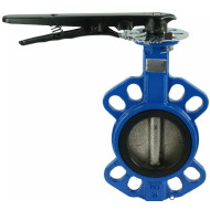 Затвор дисковый поворотный DN.ru WBV1413E-2W-Fb-H Ду100 Ру16 межфланцевый, корпус -чугун GGG50, диск - чугун GGG40, уплотнение - EPDM, с рукояткой, c ISO 5211 F07, шток 11х11