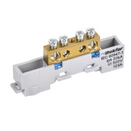 Шина IEK TEKFOR N "ноль" неизолированная на универсальном держателе 8х12-4-С