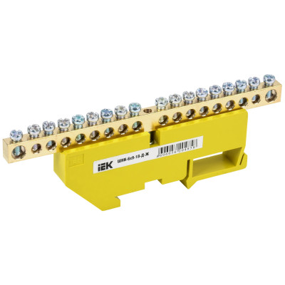 Шина IEK нулевая на DIN-изоляторе ШНИ-6х9-18-Д-Ж YNN10-69-18D-K05