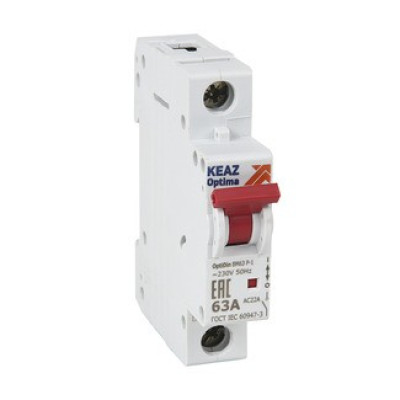 Выключатель нагрузки КЭАЗ BM63P 1п 40А на DIN-рейку 103891