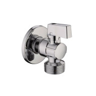 Кран для подключения сантехнических приборов РосТурПласт угловой латунь 1/2"х1/2" хромированный