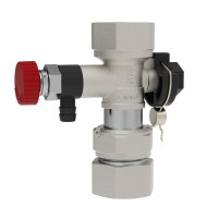 Кран-отсекатель VALOGIN шаровой с дренажем для подключения мембранного бака 3/4