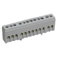 Шина IEK нулевая в корп. изол. на DIN-рейку ШНИ-6х9-10-К-Ср