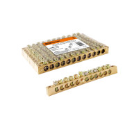 Шина TDM ELECTRIC "N" нулевая 6х9мм 12/2 (12 групп/крепеж по краям)