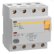 Выключатель дифференциальный (УЗО) IEK KARAT ВД3-63 4P 100А 300мА 6кА тип AC