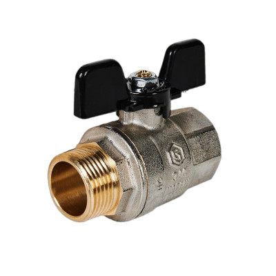 Кран Stout шаровой полнопроходной ВР/НР ручка бабочка 3/4