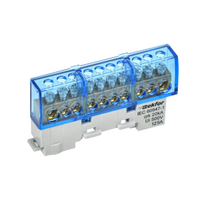 Шина IEK TEKFOR N "ноль" изолированная на универсальном держателе 8х12-10-С