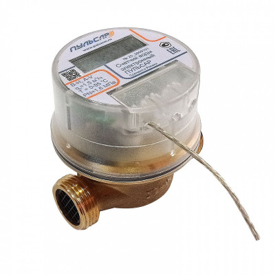Электронный счетчик воды Ду15 Пульсар IoT модель 1, Qn=1,5 м3/ч, L=110мм