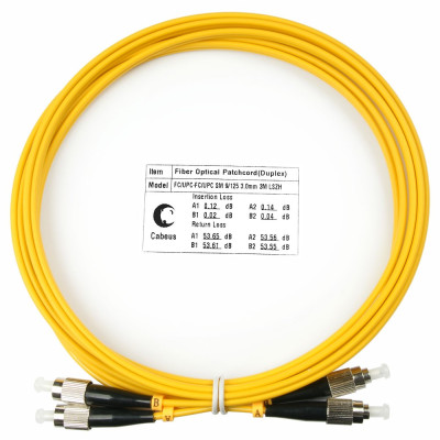 Оптический патч-корд FC-FC Cabeus FOP(d)-9-FC-FC-3m 9/125 3 метра
