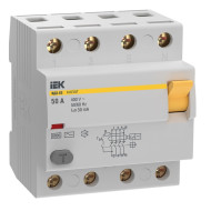 Выключатель дифференциальный (УЗО) IEK KARAT ВД3-63 4P 50А 30мА 6кА тип AC