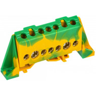 Шина IEK TEKFOR PE "земля" в комбинированном DIN-изоляторе "Стойка" 8х12-7-ЖЗ