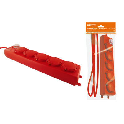 Удлинитель силовой TDM ELECTRIC Уз16-05В IP44 5 мест 5м 3х1,0